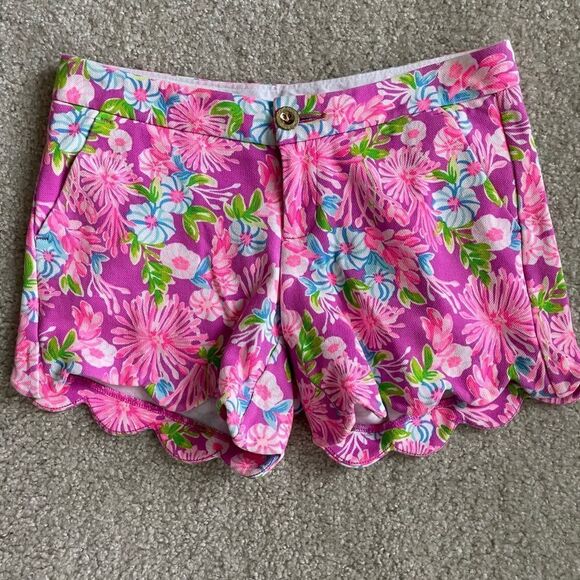 Lilly Pulitzer Buttercup Knit Shorts Moms The Word - Picture 1 of 3